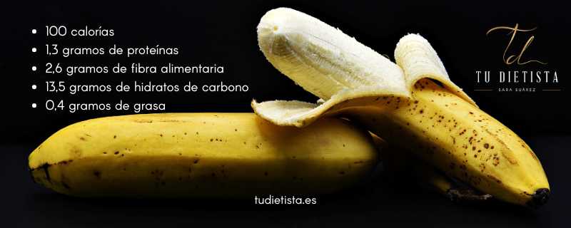 Composición nutricional del plátano Composición nutricional del plátano